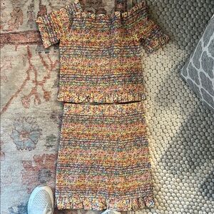 Colorful Off-Shoulder Two-Piece Set